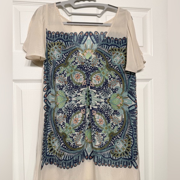 Maeve anthropology boho silk medium blouse -EUC - Picture 2 of 7